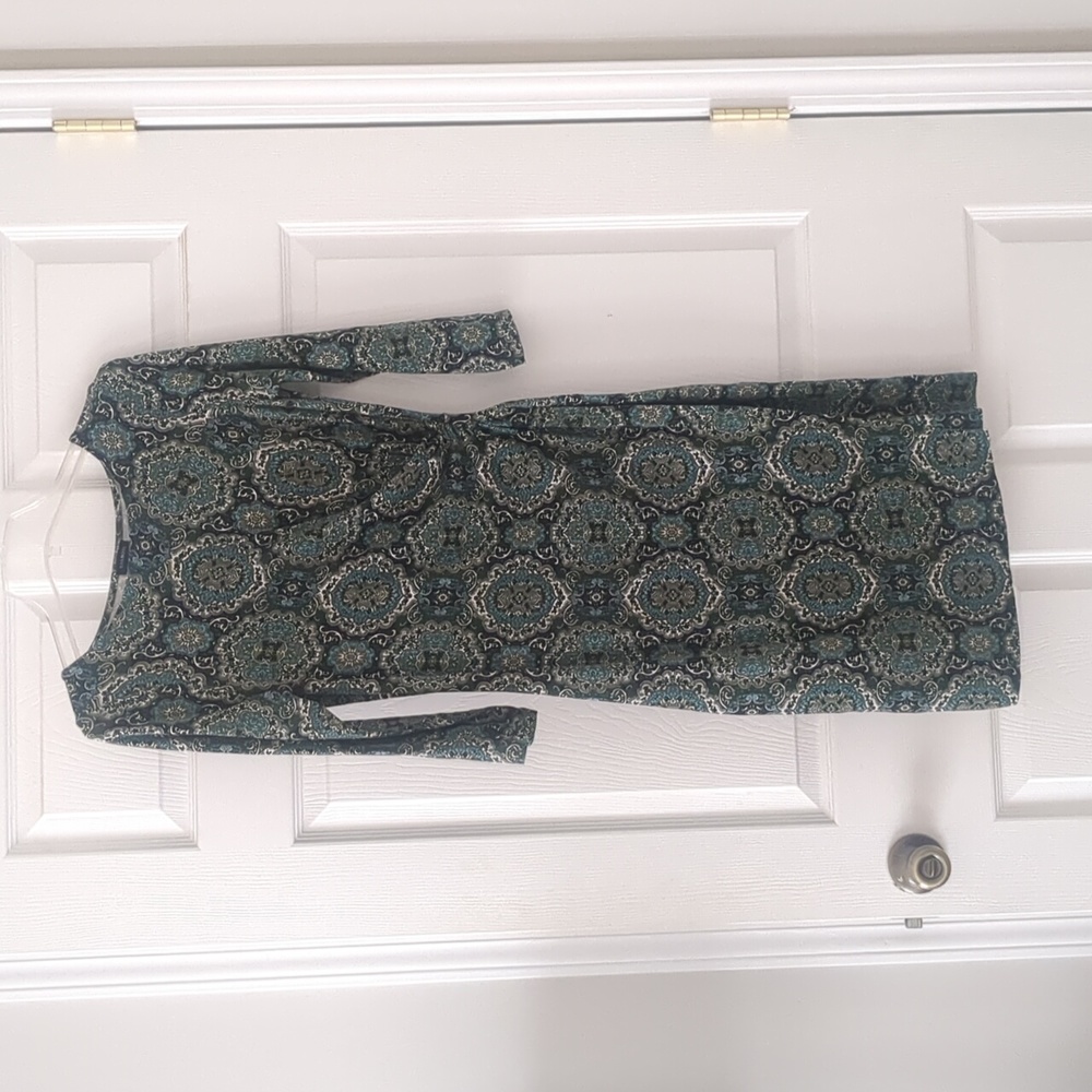 Talbot's Printed 3/4 Sleeve Dress | Size Small